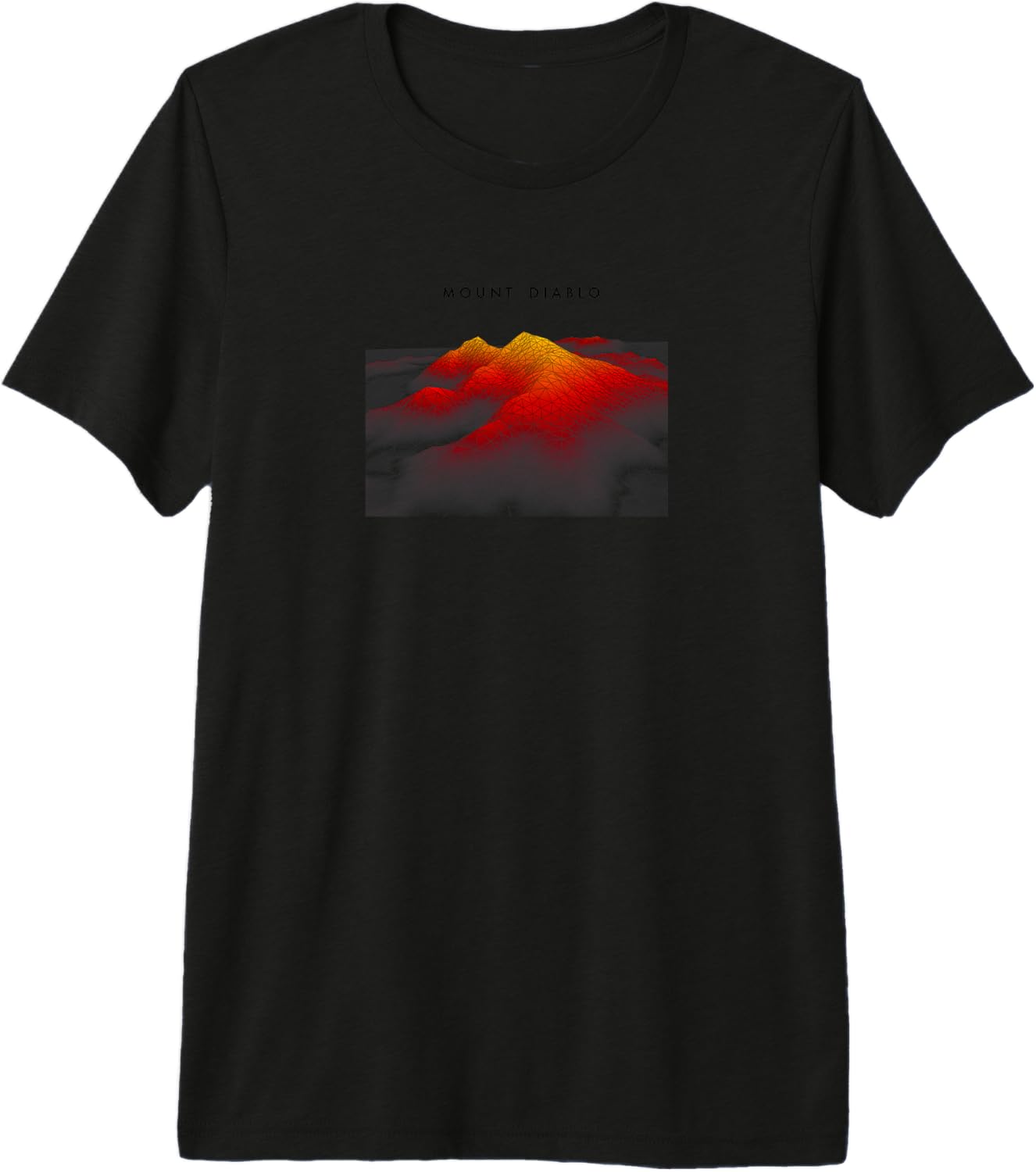 Mount Diablo Topographic Wireframe Shirt