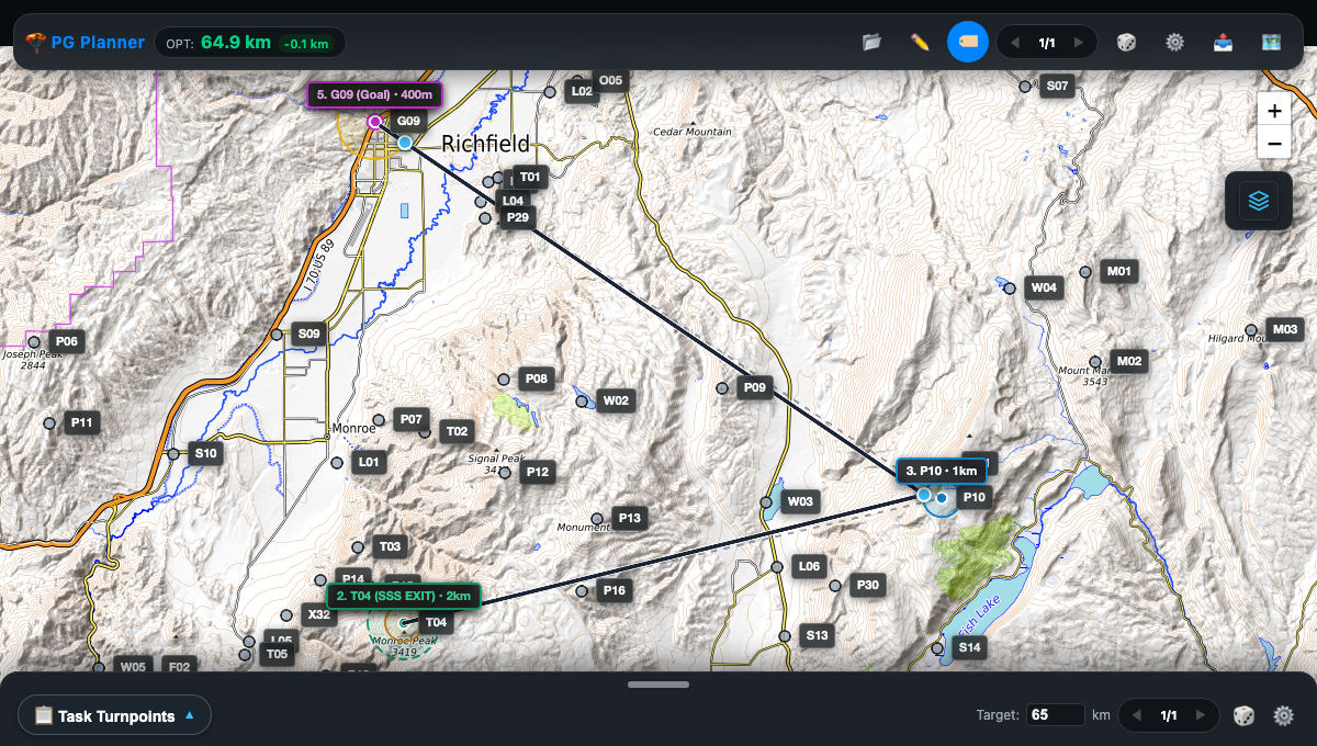 Paragliding Task Planner Interface
